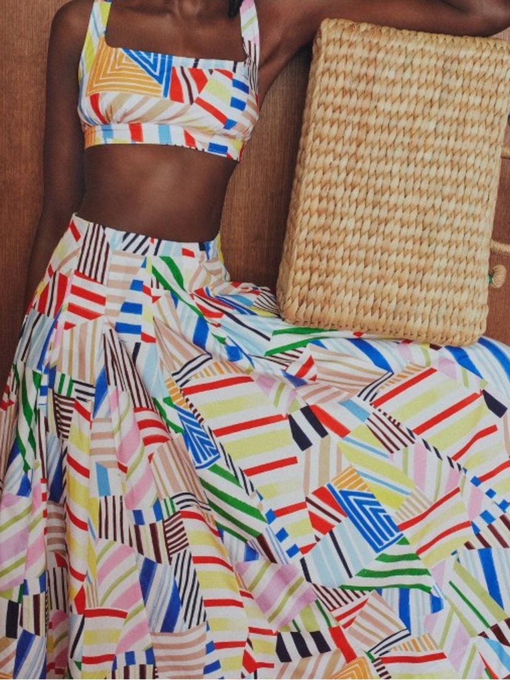 Pleated Poplin Madras Midi Skirt from Rosie Assoulin x Target
